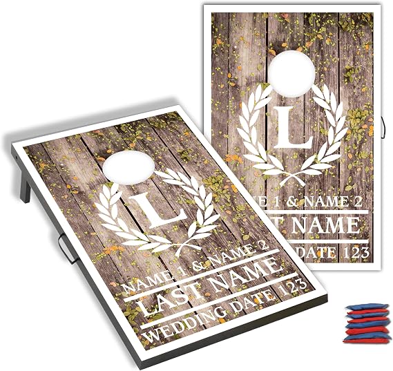 VictoryStore Cornhole Games - Custom Wedding Bag Toss Game - Custom Wedding Cornhole