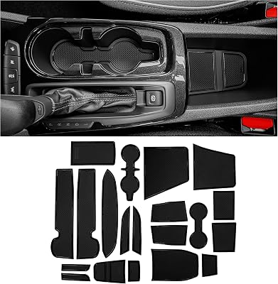 CupHolderHero Fits with Chevy Trailblazer Accessories 2021-2023 Premium Custom Interior Non-Slip Anti Dust Cup Holder Inserts, Center Console Liner Mats, Door Pocket Liners 20pc Set Solid Black