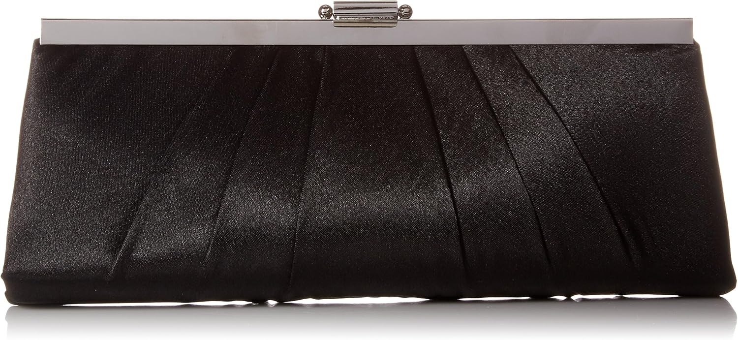 Jessica McClintock Blaire Women's Satin Frame Evening Clutch Bag Purse with Shoulder Chain Included | Satin, Frame, Evening