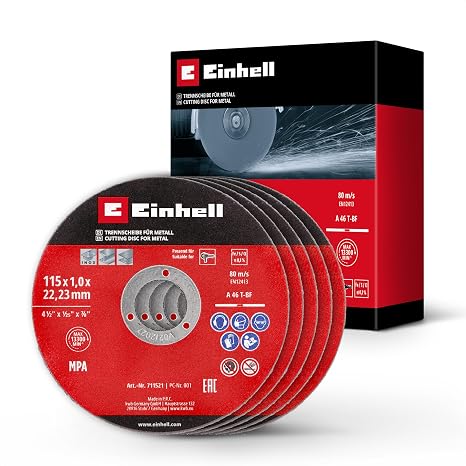 Einhell Inox cutting disc 115x1.0 mm 5 pieces - 49711521