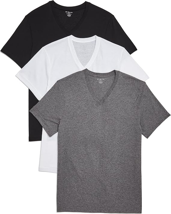 Evolve Men's Performance Cotton 3 Pack V-Neck T-Shirts