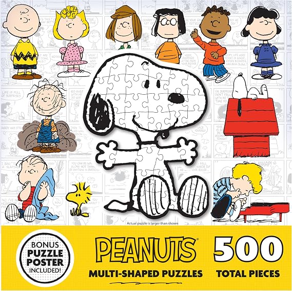 RoseArt Peanuts Mini-Shaped 500 Piece Jigsaw Puzzle