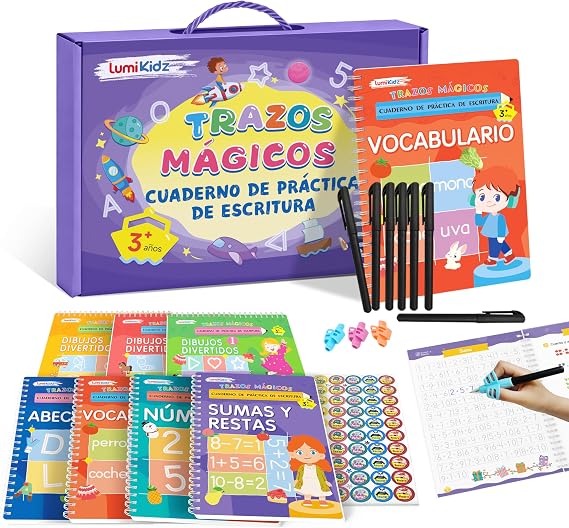Magic Grooved Writing Practice, Spanish Workbook for Kids