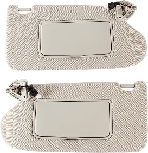 Passenger Side Sun Visor Compatible with Nissan Maxima 2016-2021 Sunvisor Replacement 96401-9DEOA (Gray) (Nissan Maxima-Left+Right)