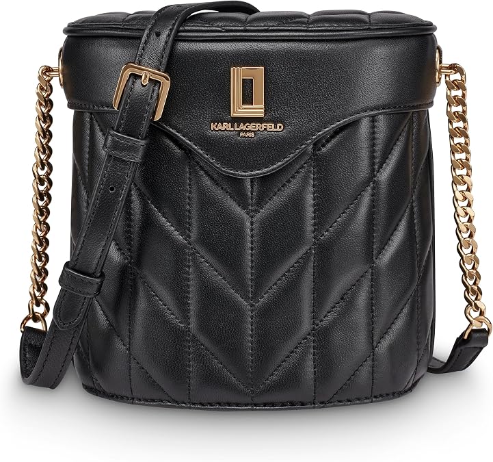 KARL LAGERFELD Paris Women's Laffayette Chain Strap Leather Crossbody Bag