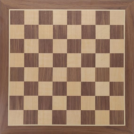 WE Games Classic Walnut Wooden Chess Board Only 11.875 inches, Large Chess Board for Adults, Wood Veneer Chessboard, 1.25 inch Squares