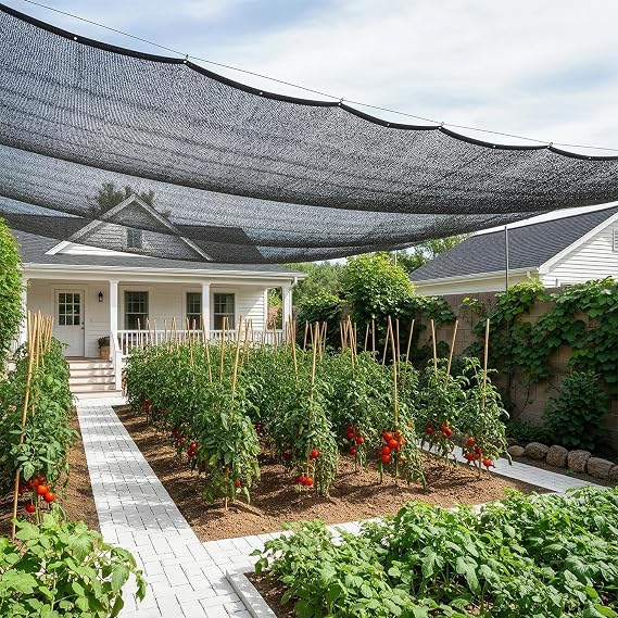 SUNNY GUARD Sun Shade Cloth, 14 x 20 FT Black HDPE Mesh