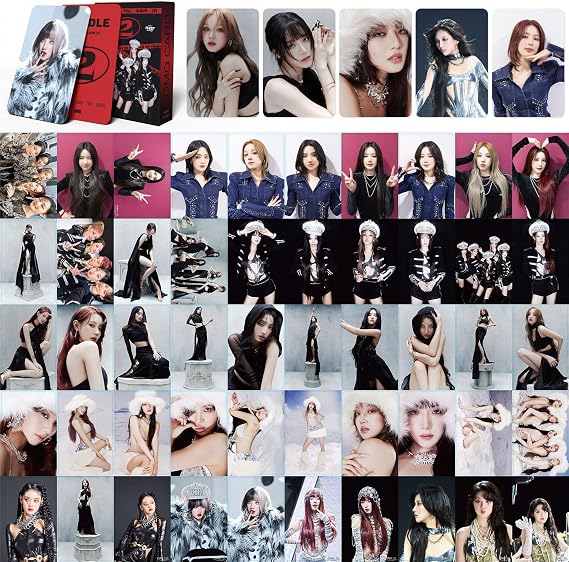 55Pcs (G) I-Dle Superlady Photo Cards New Album Photocards (G) I-Dle Mini Pcards Photocards Greeting Postcards