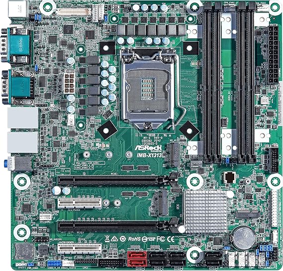 Asrock Industrial IMB-X1313 Micro ATX Motherboard Intel W480E LAG1200 Dual Channel DDR4 2933/2666 / 2400 MHz