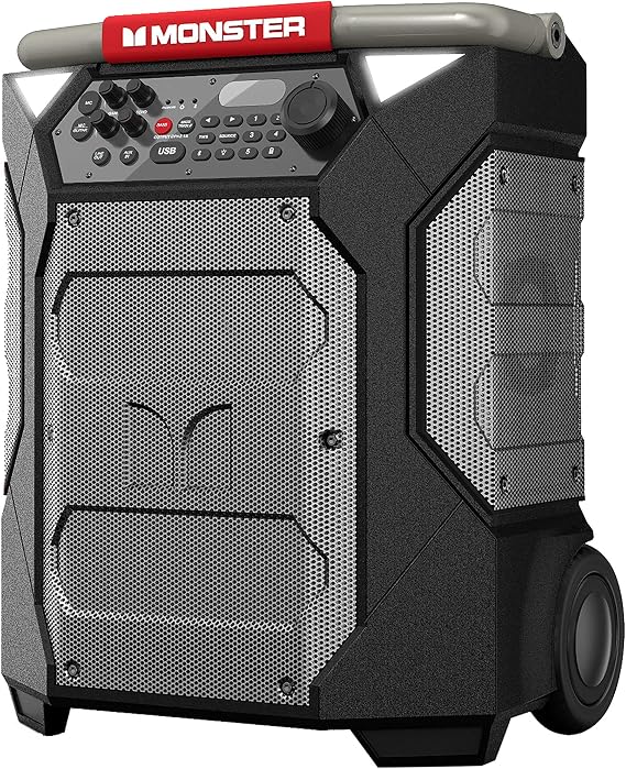 Monster Rockin Roller 270 Indoor/Outdoor Portable Bluetooth Speaker | up to 200W of 270 Degree Sound & up to 100 Hours of Playtime