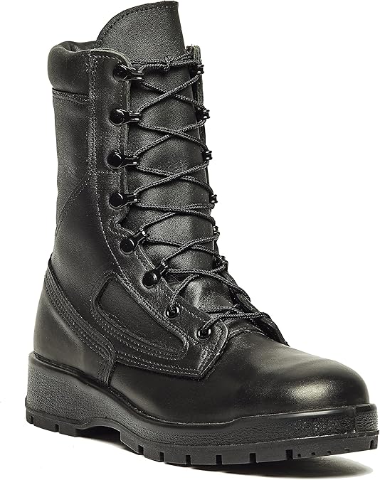 Belleville 495 ST 8" Steel Toe Boots for Men, EH Rated, Vibram Traction | Waterproof Men's Boots, Moisture-Wicking Lining, Military Boots Heritage Since 1904, Tactical Shoes for Men