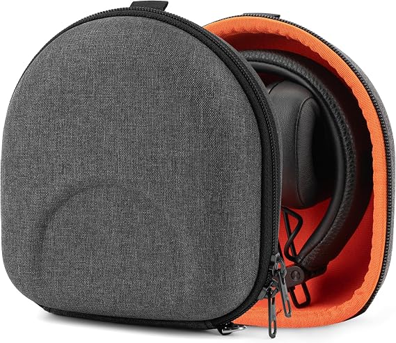 Geekria Shield Headphones Case Compatible with Marshall Major V/IV/III/II, Mid ANC and More, Replacement Hard Shell Travel Carrying Bag (Dark Grey)