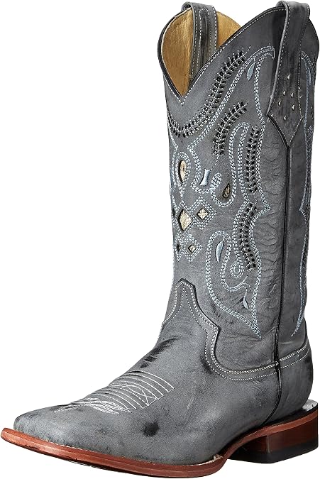 Ferrini Men's Cowhide G Western Boot, Grey, 8.5 D US