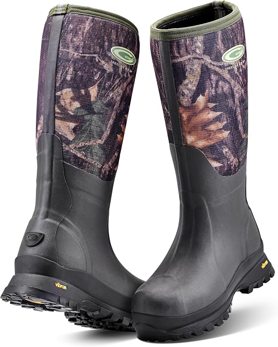 Grubs Treeline High 8.5 Wellington Boot | Insulated, Waterproof Rubber Boots for Men & Women | Soft Cushioning, Moisture-Wicking Rain Boots