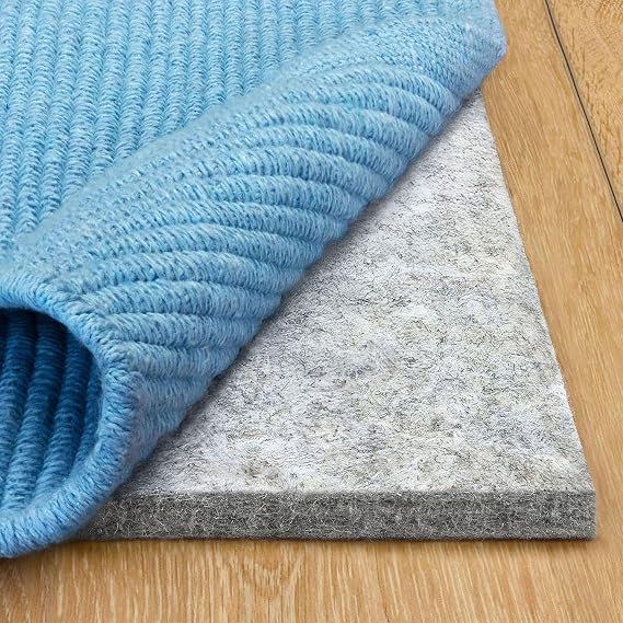 RUGPADUSA - Basics - 7'10" x 10'10" - 3/8" Thick - 100% Felt - Protective Cushioning Rug Pad - Safe for All Floors and Finishes Including Hardwoods