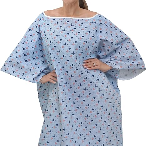 3 Pack - AMU Solutions 5XL Hospital Gown Oversized Hospital Robe for Men or Women, Delivery Gown