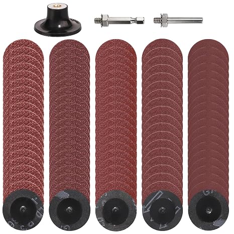100Pcs Quick Change Surface Prep Discs with 1/4" Round Hex Shank