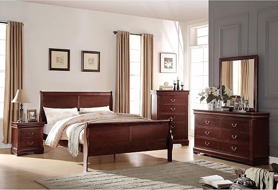 ACME Furniture Louis Philippe Twin Bed, Cherry