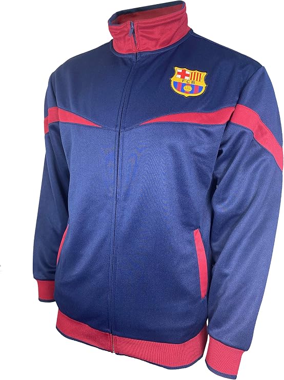Icon Sports Men FC Barcelona Officially Licensed Zipper Soccer Jacket 008
