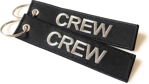 Crew Luggage Tag - Black/Silver - Set of 2 - Aviamart