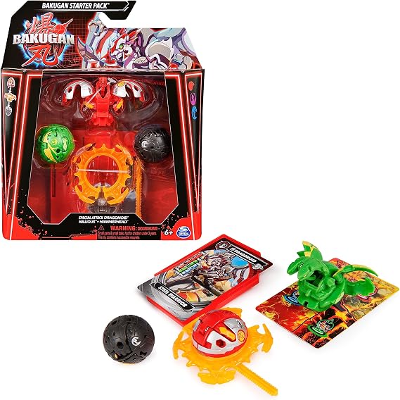 BAKUGAN - Starter Pack - Special Attack DRAGONOID, NILLIOUS & Hammerhead - Action Figures Collectible Cards - Random Model - 6066991 - Toys Children 6 Years +