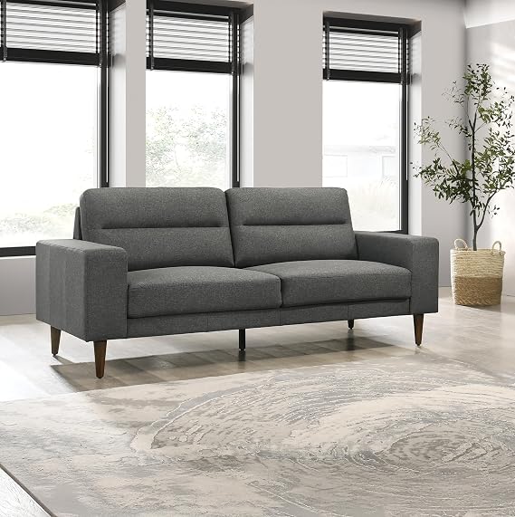 New Classic Furniture Vale Polyester Fabric Sofa, Gray
