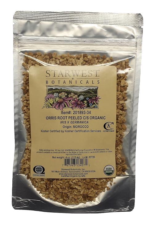Orris Root Peeled C/s Org 4 Oz