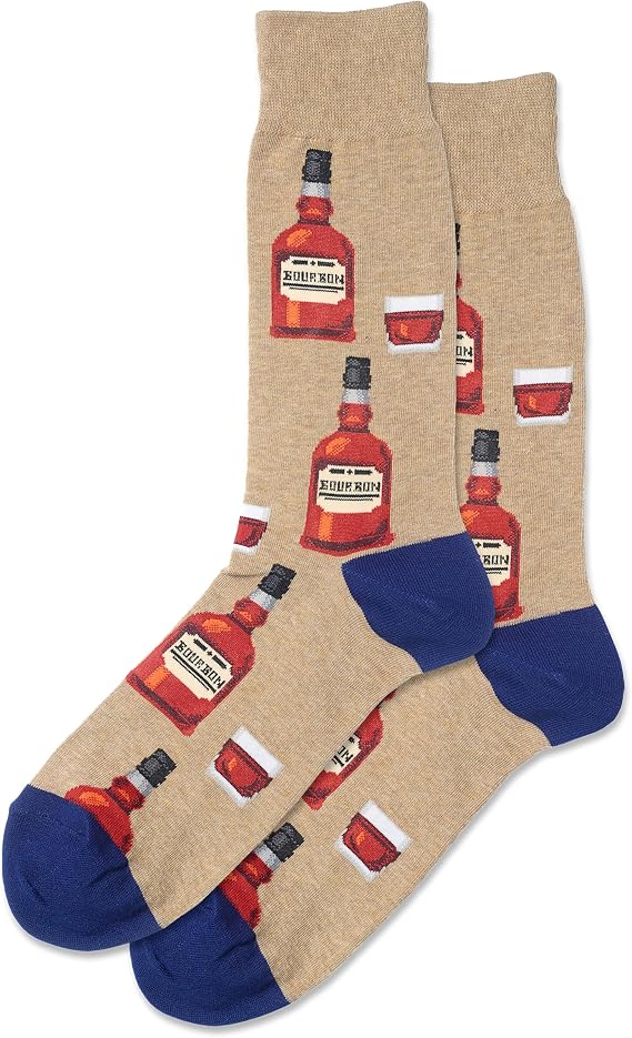 Hot Sox Men's Food and Booze Novelty Casual Crew