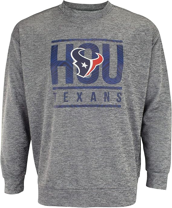 Zubaz NFL Men's Lightweight French Terry Crew Neck Sweatshirt.