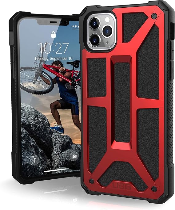 URBAN ARMOR GEAR UAG Designed for iPhone 11 Pro Max [6.5-inch Screen] Monarch Feather-Light Rugged [Crimson] Military Drop Tested iPhone Case