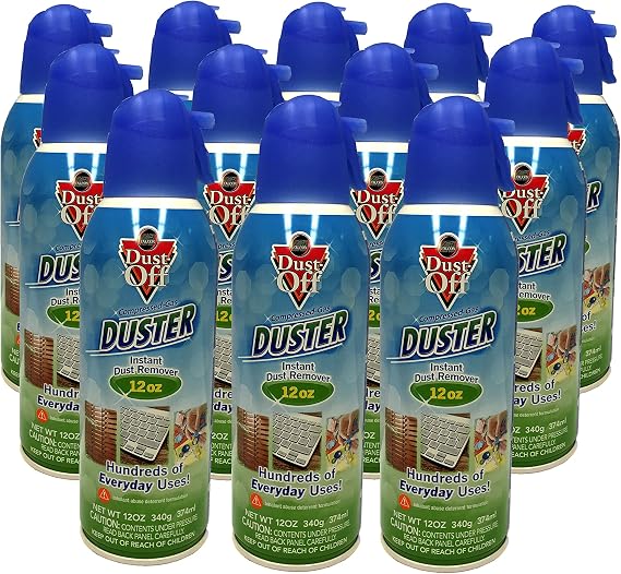 New 12 Pack Dust Off Compressed Gas Duster 12 oz
