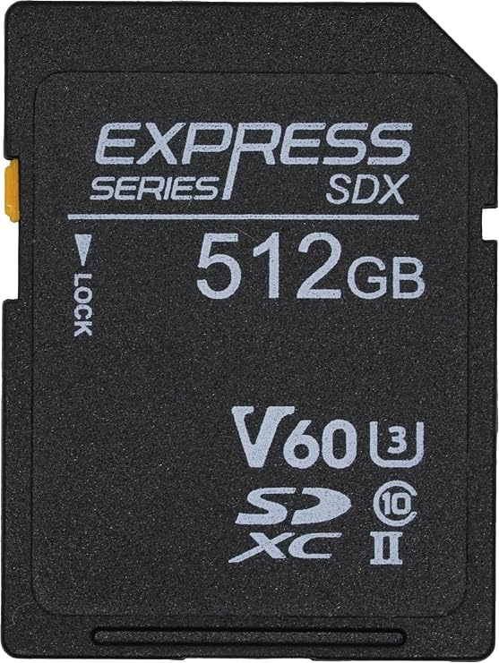 512GB Express SDXC V60 UHS-II Memory Card - Nikon/Panasonic/Canon/Sony/Fujifilm (NP467C512GTX3)