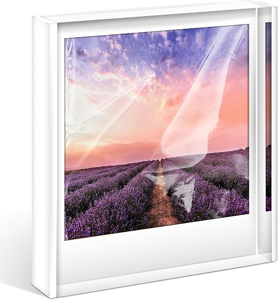 WINKINE Polaroid Frame - Acrylic Picture Frame for Polaroid i-Type/600/SX-70 Film, 4.2'' x 3.5'' Photo Display Instax Film Display for Countertop, Tabletop