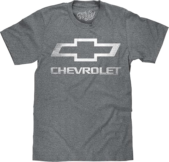 Tee Luv Men's Chevrolet Shirt - Licensed Distressed Chevy Bowtie Logo T-Shirt