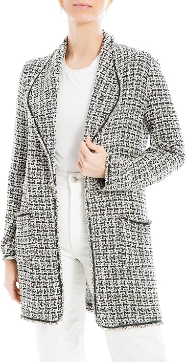 Max Studio womens Tweed Long JacketBlazer