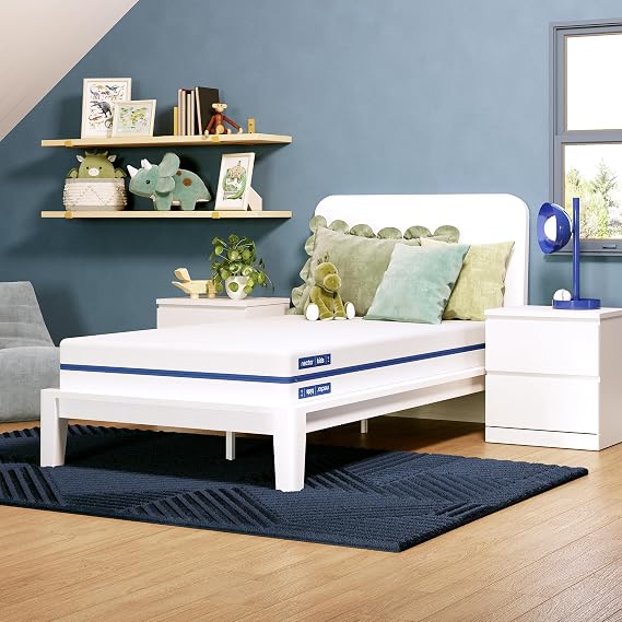 Nectar Kids 8" Twin Memory Foam Mattress, 2-Side Design, Ages 3-12