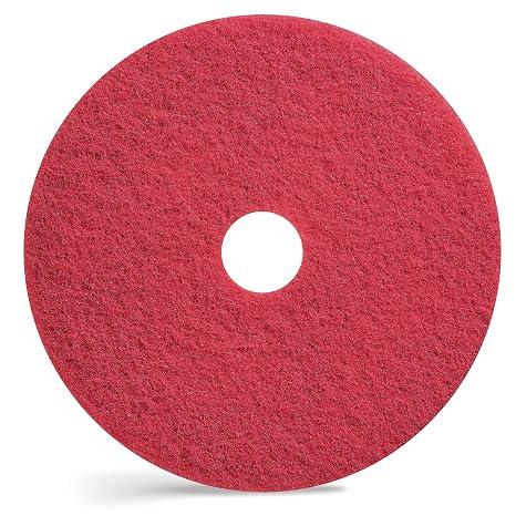 Brighton Professional Red Floor Buffer Pads, 20 Inch, 5/Case | Light cleaning and buffing pads built for commercial floor machines.