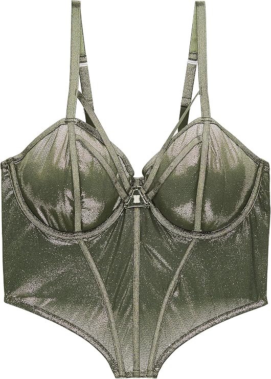 Savage x Fenty Womens Going Platinum Mesh Bustier