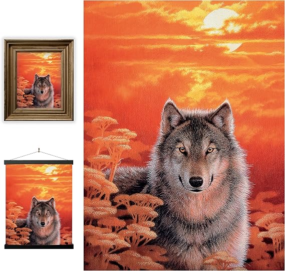 3D LiveLife Deluxebase Lenticular Wolf Wall Art Poster | Unframed, Gaze Design, Artwork by Joh Naito, Licensed Original Artwork