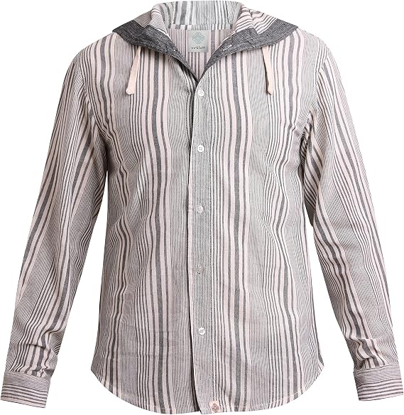 virblatt - Beach Shirts for Men | Cotton | Hippie Shirts Boho Summer Shirts for Men | Hooded | Cotton Shirt Casual Kurta