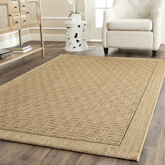 SAFAVIEH Palm Beach Collection Area Rug - 9' x 12', Natural, Sisal Design, Non-Shedding & Easy Care, Ideal for High Traffic Areas in Living Room, Bedroom (PAB359A)